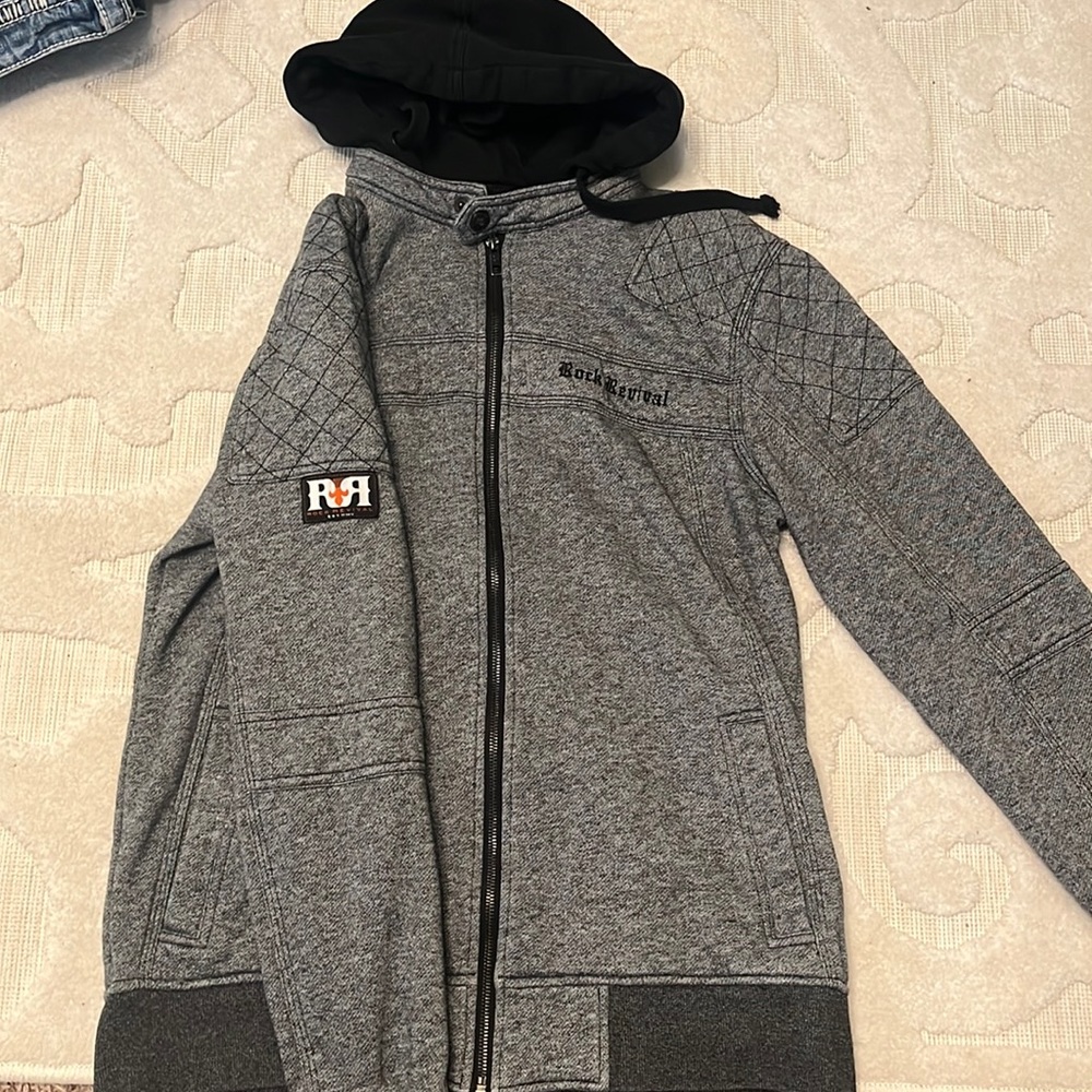 Mens rock revival zip up